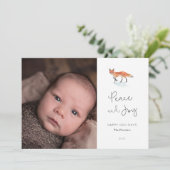 Carte de vœux de vacances Renard d'hiver (Debout devant)