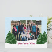 Carte de vœux de vacances Scène hivernale enneigée (Debout devant)