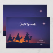 Carte de vœux de vacances silhouette de l'Épiphani (Devant / Derrière)