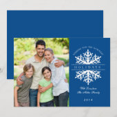 Carte de vœux de vacances Snowflake Groupon (Devant / Derrière)