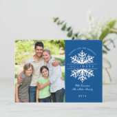 Carte de vœux de vacances Snowflake Groupon (Debout devant)