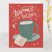 Carte de vœux de vacances Tea-rrifique avec nos me (Fleur jaune)