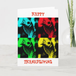 Carte de vœux de vacances Thanksgiving Pop Art de 
