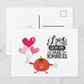 Carte de vœux de vacances Tomato Flat (Devant / Derrière)