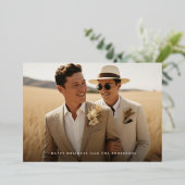 Carte de voeux de vacances très mariée (Debout devant)