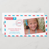 Carte de voeux de vacances Tropical Airmail (Devant / Derrière)