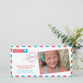 Carte de voeux de vacances Tropical Airmail (Debout devant)