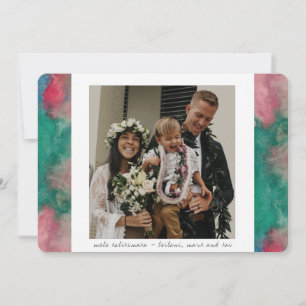 Carte de voeux de vacances Tropical Watercolor