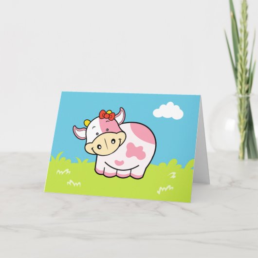 Carte de voeux de vache (Devant)