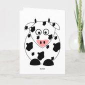 Carte de voeux de vache (Dos)