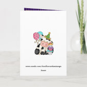 Carte de voeux de vache à anniversaire (Dos)