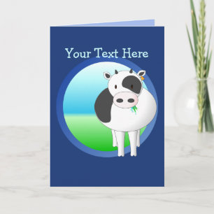 Carte de voeux de vache moo