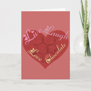 Carte de voeux de Valentine d'amour de chocolat