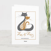 Carte de voeux de Valentine de chat de ragondin du (Dos)