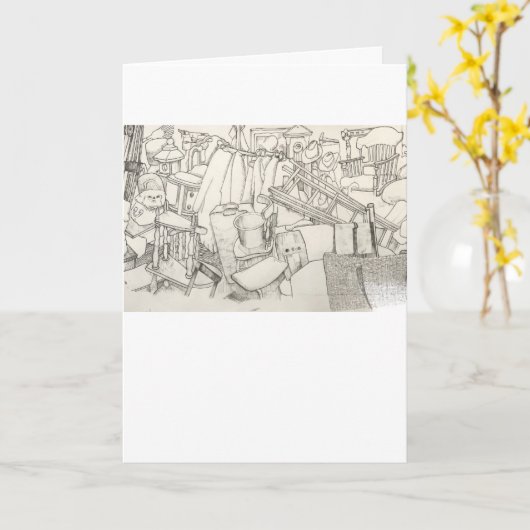 Carte de voeux de vente de garage (Fleur jaune)