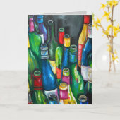 Carte de voeux de vin (Fleur jaune)