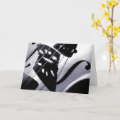 Carte de voeux de violon (Fleur jaune)