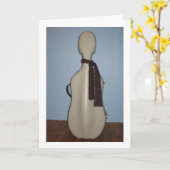 Carte de voeux de violoncelle d'hiver (Fleur jaune)