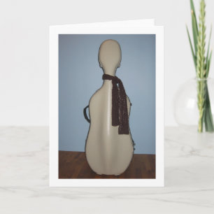 Carte de voeux de violoncelle d'hiver