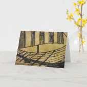 Carte de voeux de Visund de bateau de Viking (Fleur jaune)