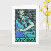 Carte de voeux de Vivian (Fleur jaune)
