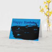 Carte de voeux de voiture de joyeux anniversaire (Fleur jaune)