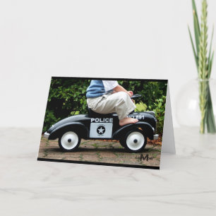 Carte de voeux de voiture de police