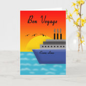 Carte de voeux de voyage de fève (croisière) (Fleur jaune)