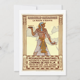 Carte de voeux de voyage vintage Egypte