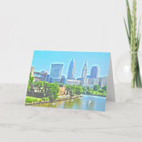 Carte de voeux de vue de Cleveland, la rivière