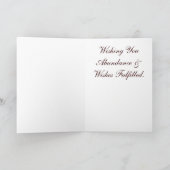 Carte de voeux de Wishbone de bon thanksgiving (Intérieur)