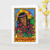 Carte de voeux de Xochiquetzal (Fleur jaune)