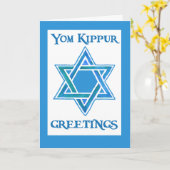 Carte de voeux de Yom Kippour - étoile de David (Fleur jaune)