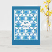 Carte de voeux de Yom Kippour - motif d'étoile de (Fleur jaune)