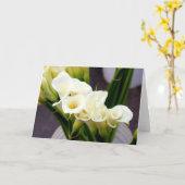 carte de voeux de zantedeschia (Fleur jaune)
