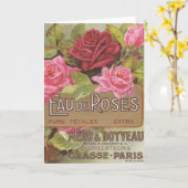 Carte de voeux d'Eau de Roses (Fleur jaune)