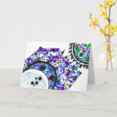 Carte de voeux "Deco Cogs" (Fleur jaune)