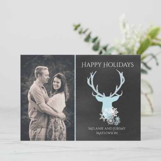 Carte de voeux Décor Deer Head (Debout devant)