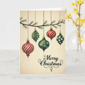 Carte de vœux décorations de Noël (Fleur jaune)