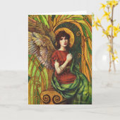 Carte de voeux décorative de conception d'ange (Fleur jaune)