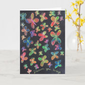 Carte de voeux "découvrez vos ailes" (Fleur jaune)