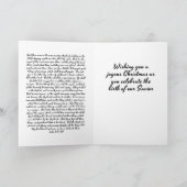 Carte de voeux d'écriture sainte de nativité de (Intérieur)