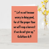 Carte de voeux d'écriture sainte de "récolte" (Fleur jaune)