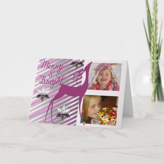 Carte de voeux Deer Merry et Bright Photo (Devant)