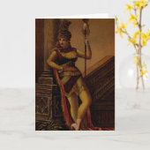 Carte de voeux "Déesse à l'embauche" (Fleur jaune)