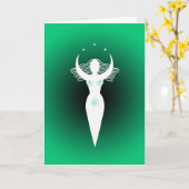 Carte de voeux "Déesse de l'abondance" (Fleur jaune)