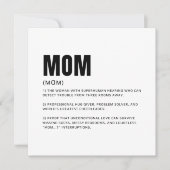 Carte de voeux Définition Maman Drôle (Devant)