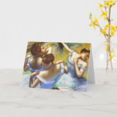 Carte de voeux Degas Blue Dancers (Fleur jaune)