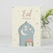 Carte de voeux d'Eid Mubarak pour l'ajustement (Debout devant)
