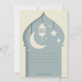 Carte de voeux d'Eid Mubarak pour l'ajustement (Dos)